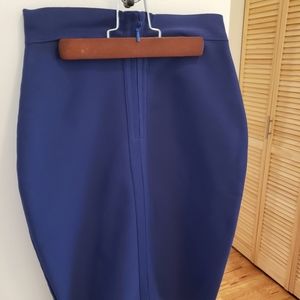 Blue pencil skirt
